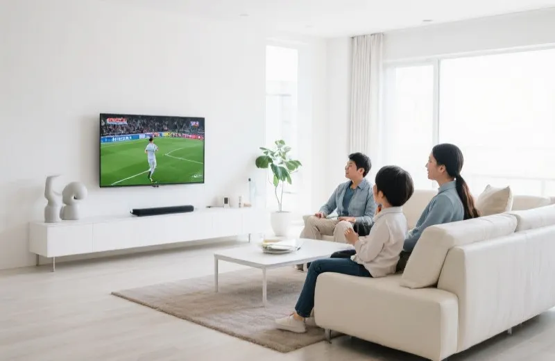 大屏电视端观看世界杯直播场景